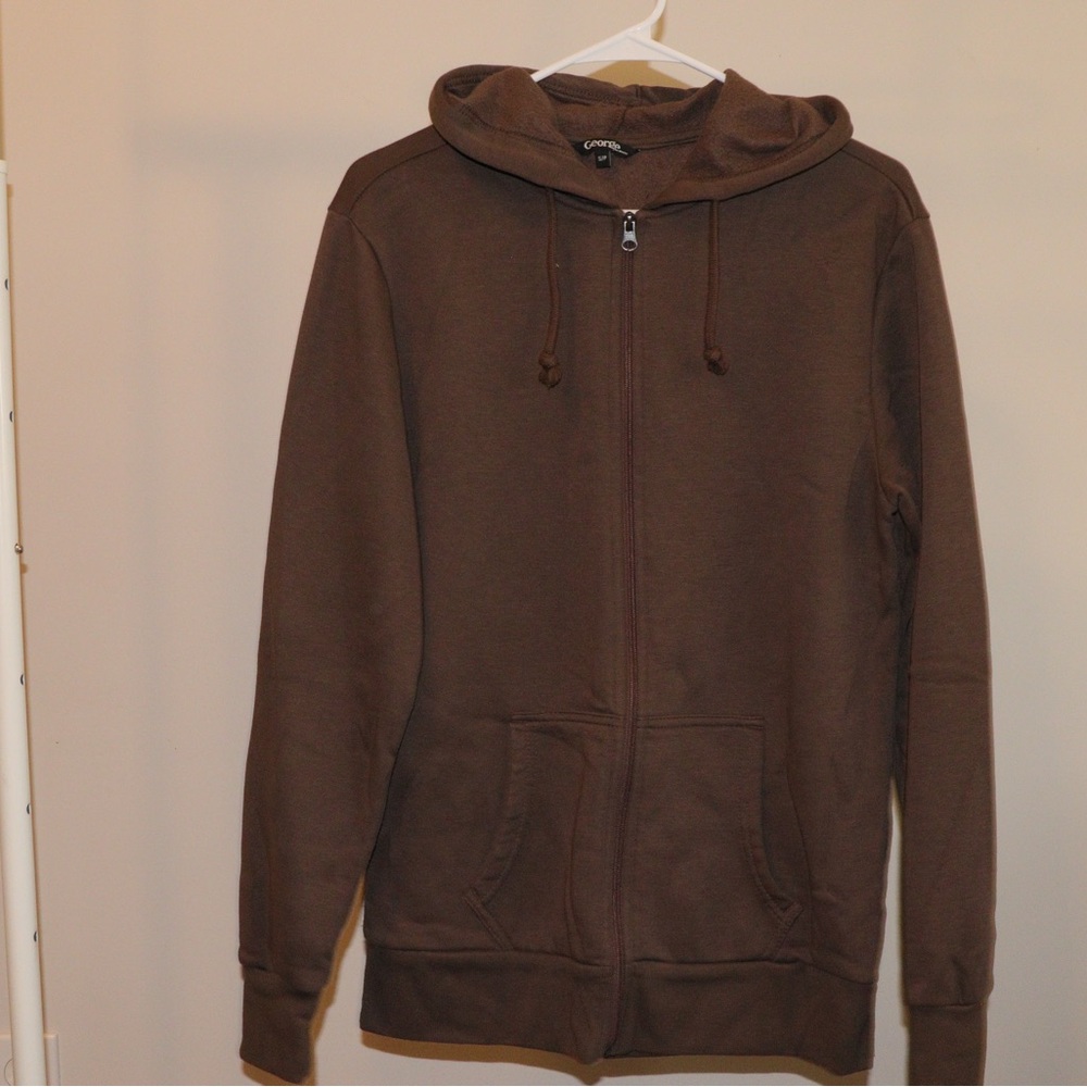 George Men's Zip Up Hoodie - Brown
